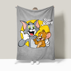 Thickened Cat And Mouse Blanket Cartoon Animation Sofa Blanket Student Afternoon Nap Blanket Autumn Winter Polyester Flannel