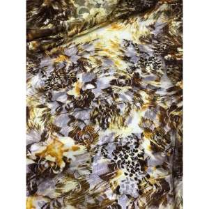 Vải Thun Lưới dai hoạ tiết hoa Vàng Nâu (khổ1m6)dày vừa mềm rũ co dãn 4 chiều_may đầm váyáo kiểuchân váysét thiết kế...thời trang