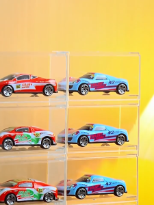 EHBqna Three Sizes 1:64 Car Model Display Box Transparent Protective Case Acrylic Dust Hard Cover Storage Holder