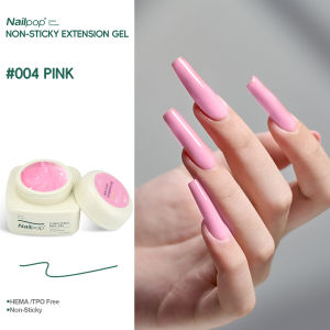 Nailpop No TPO/HEMA Non-Sticky Extension Gel for Nails Art Manicure Sculpting UV LED Curing Easy Custom Patterns to Use Art DIY