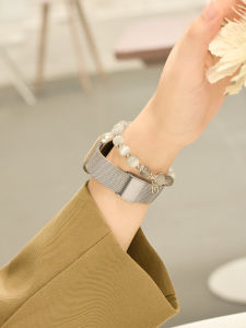 Milanese Metalex Cellular Pattern refineMetal Watch Band with Sparkling Colour for Apple Smartwatches S10/S9/8 compatibleRECVISLINLAN-15-ME-SP34SE-B