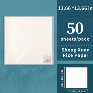 50 Sheets Maries Rice PaperSheng (Raw) Xuan for Sumi & Oriental PaintingInk DrawingChinese CalligraphyWatercolors