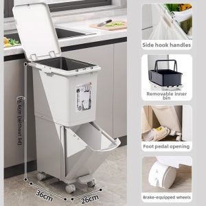 MOLORE | Dual-layer Dry-wet Separation Large Capacity Garbage Bin with Lid