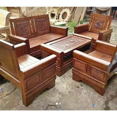 Kursi Jati Ruang Tamu Ukiran Jepara Mentah Belum Dicat