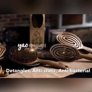 Yao Massage Comb hair brush smooth brush korea portable expert straightening brush Professional Level Round Hair Brush Anti tangle scalp brush anti knot hair brush with flexible bristles anti-static massage paddle brush