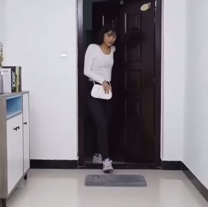 Thảm lau chân thảm chùi chân siêu thấm hút thảm lông nỉ cao cấp chống trượt hình bàn chân