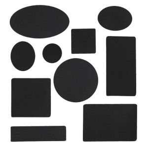 Self-Adhesive Black down Jacket Thin Umbrella Seamless Car Stickers Cloth Sticker Wind Shield Decorative Sticker Square Repair Patch Sticker