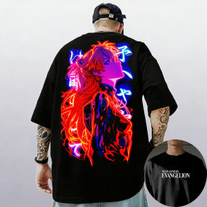 Bandai | Neon Genesis Evangelion Ayanami Rei Asuka Classic Style Short Sleeve T-shirt Men Women 2026 Summer Parent-Child Cotton Tee Tops