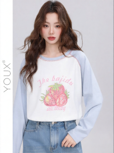 YOUXIANG | Áo Thun Dài Tay Phong Cách Hàn Quốc cho Phụ Nữ vào Đầu Mùa Thu