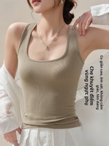 MiiOW | Áo ba lỗ không tay cổ vuông thời trang cho nữ Áo ba lỗ chống ánh nắng mặt trời Áo ba lỗ che vai Áo ba lỗ cotton co giãn