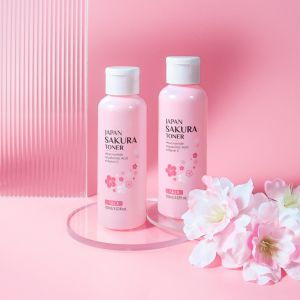 LAIKOU Japan Sakura Skin Care Brightening Toner 100ml - Vitamin C Niacinamide Hyaluronic Acid for Radiant Moisturized Spotless Skin
