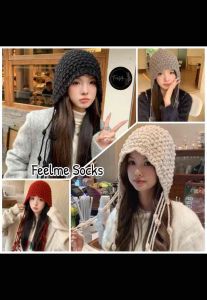 Feelme KK-526 Topi Rajut Baitou Kupluk Topi Musim gugur Musim Dingin Rajut Premium Y2K Lolita Fashion Harajuku