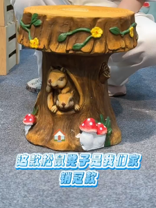 Đèn Decor Gốc Cây Có Hình Thú Và Nấm Phong Cách Woodland