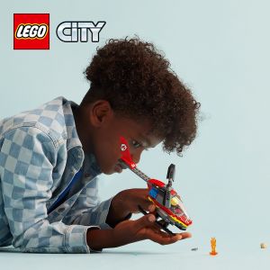 LEGO City 60411 Fire Rescue Helicopter (85 Pieces) Mainan Building Block Toys