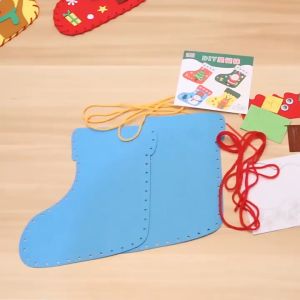 HappyBalloon Mainan Edukasi Menjahit Kaos Kaki Natal / DIY Christmas Socks