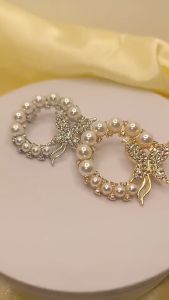 SHOPHOME - Bros Mutiara Berlian Kupu kupu Premium Korea Tuspin Fashion Bulat Hijab Jilbab BRS04