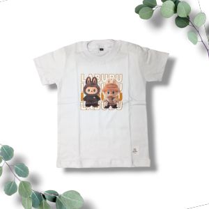 kaos anak warna putih edisi Labubu