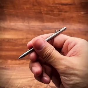 Đồng Thau Mini Bolt EDC Bút Di Động Móc Khóa Mặt Dây Chuyền Du Lịch Bỏ Túi Bi Chữ Ký Bút Đa Năng Văn Phòng Học Quà Tặng