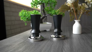 One Two Cups Tamper Kopi Espresso Flat Base Spring Loaded - FEN59