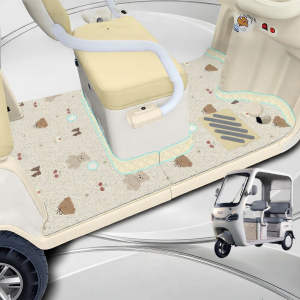 Custom Fit Decorative Floor Mats and Seat Cover for Electric Tricycles