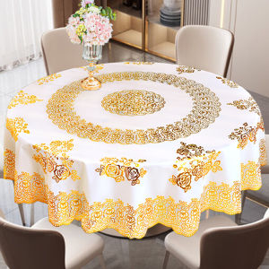 Waterproof Greaseproof Dustproof PVC Tablecloth Round
