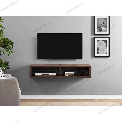 rak tv gantung minimalis hiasan dinding