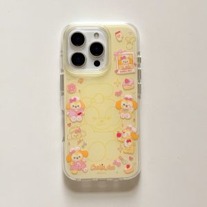 Sweet Dessert Chef Pancake Double Layer Printed iPhone 16 pro Max Phone Case Cute Cartoon Protection for Girls Apple 15 pro