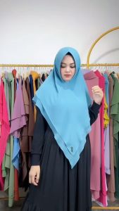 Jilbab Hijab Khimar Syari Inara 2 Layer Softpet Ukuran XL