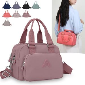 กระเป๋าถือผ้าอ็อกซ์ฟอร์ดแบบลำลองสำหรับผู้หญิง กระเป๋าสะพายไหล่ข้างเดียว ความจุขนาดใหญ่ น้ำหนักเบา กระเป๋าสะพายข้างแบบสะพายข้าง กระเป๋าถือผ้าใบ