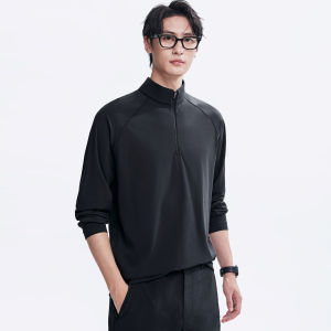 MIANXIANSHENG | Stand-collar Semi-Open-neck T-shirt