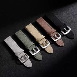 Nylon Leather Strap Universal for Omega for Tissot For Casio for DW Watch Bands Bracelet 18mm 20mm 22mm 24mm Women Men Wristbelt