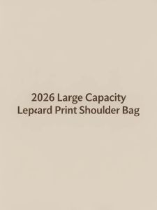 2026 Large Capacity Lazy Leopard Print Canvas Shoulder Bag Versatile Japanese Korean Style Practical Ins Slack