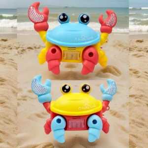 Mainan Kepiting LED Musik Edukatif Anak Cute Crab Nyala Musik Bersuara Berjalan / Mainan Anak Hewan Crab Nyala Musik Bersuara Berjalan