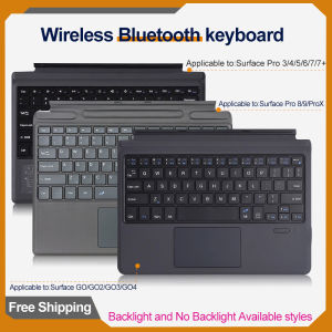 Microsoft Surface Pro12/Pro11/Pro10/Pro9/Pro8/ProX/Pro7/Pro7+/Pro6/Pro5/Pro 4/Pro3Go123 Wireless Bluetooth Keyboard Type Cover with Touchpad Ultra-Slim Surface Keyboard Long Life RechargeableBattey