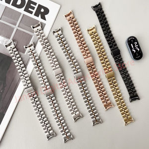 Metal Strap For Mi Band 9 Band Stainless Steel Women Bracelet For Xiaomi Mi Band 8 Wristband Replaceable Business Watchband