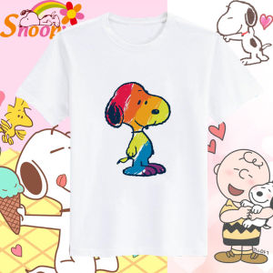 Bandai | Cartoon Pattern Snoopy (Snoopy) - A Childrens Summer Short-sleeved T-shirt Featuring Snoopy Cartoon Image.