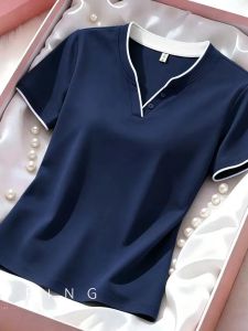 HUAXUNRAN | Stylish Summer T-shirt for Middle-aged Women Plus Size