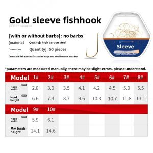 HANDING | Barbed Fishing Hooks 50 Pieces