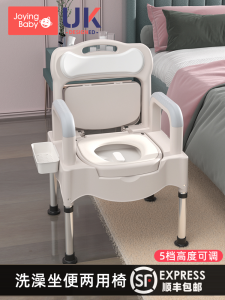 Pregnant Women and Elderly Bath Toilet Dual-Purpose Chair Adjustable Height Adult Home Use Mobile Toilet Indoor Toilet