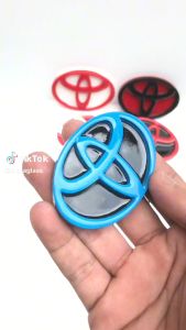 EMBLEM LOGO STIR MOBIL TOYOTA VARIASI TIMBUL 3D BAHAN FIBERGLASS