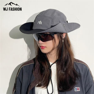 【WJ】Color Blocked Denim Fisherman Hat Outdoor Quick Drying Sun Hat Summer Sunscreen Mountaineering Camping Fishing Hat