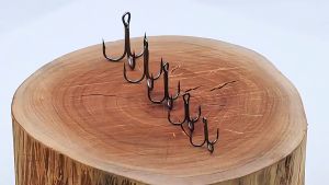 MUXI Gamakatsu 10 pcs/lot perak G-CODE 12 1 -14 Kail Pancing Baja Karbon Tinggi Terbalik Kail Treble Umpan Keras Alat Pancing