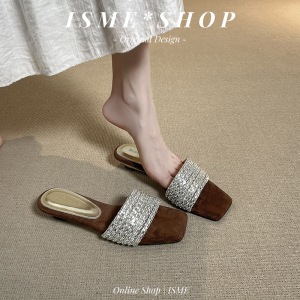 Dép Đế Mềm Đế Thấp Đế Xuồng Mùa Hè Đế Xuồng Mũi Vuông Kiểu Pháp Sang Trọng Thanh Lịch Đế Xuồng Đế Cao Su Đế Xuồng Đế Xuồng Đế Xuồng