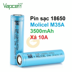 [P50] Pin sạc 18650 Molicel M35A dung lượng 3500mAh xả 10A Hàng chính hãng mới ra mắt năm 2024