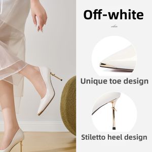 Josiny | Nude New Arrivals Pointed Toe Stiletto Heels Shallow Pumps