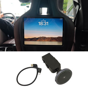 For BMW X6 X5 X3 X7 I5 I7 IX 2022 2023 2024 2025 Car Rear Seat Pad Phone Magnetic Holder Bracket 18W Wireless Charger Trim