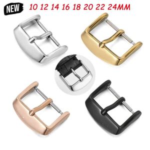 10/12/14/16/18/20/22/24mm Watchbands Buckle Stainless Steel Pin Clasp Watch Accessories Leather Band Strap Watch Buckle