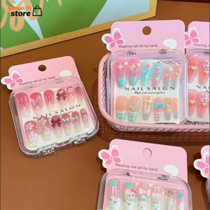 Buy 1 Take 1 Fake Nail For Kids & Adults Cute & Stylish Accessories 3d Design Includes Jelly Glue Removable Non-Toxic Odorless & Waterproof Perfect Gift For Girls