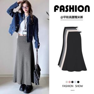 Váy Dài Nửa Thân Cho Bà Bầu Mùa Thu Đông 2025 Váy Đuôi Cá Kiểu Pháp Cho Mẹ Váy Dài Vừa Phải Cho Mùa Đông Váy Cao Cấp Cho Bà Bầu