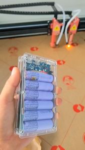 Box mica dùng 6 cell pin 18650 tặng kèm mạch sạc nhanh Xiaomi  18W